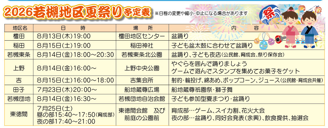 「コミわか広場」令和8年07月15日