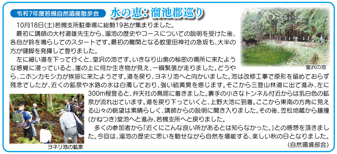 「コミわか広場」第195号（令和7年12月15日発行）掲載