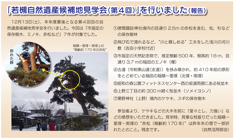 「コミわか広場」第56号（平成27年2月15日発行）掲載