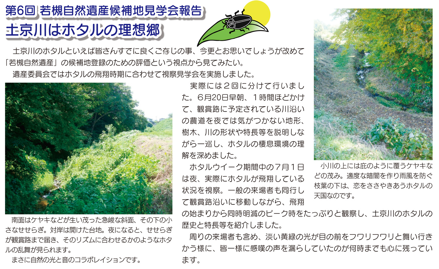 「コミわか広場」第62号（平成27年8月15日発行）掲載